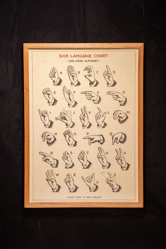 Cavallini - Sign language chart